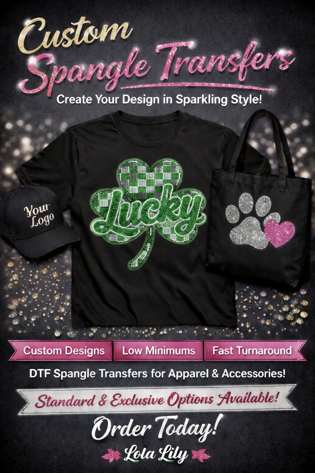 Custom Spangle Transfers