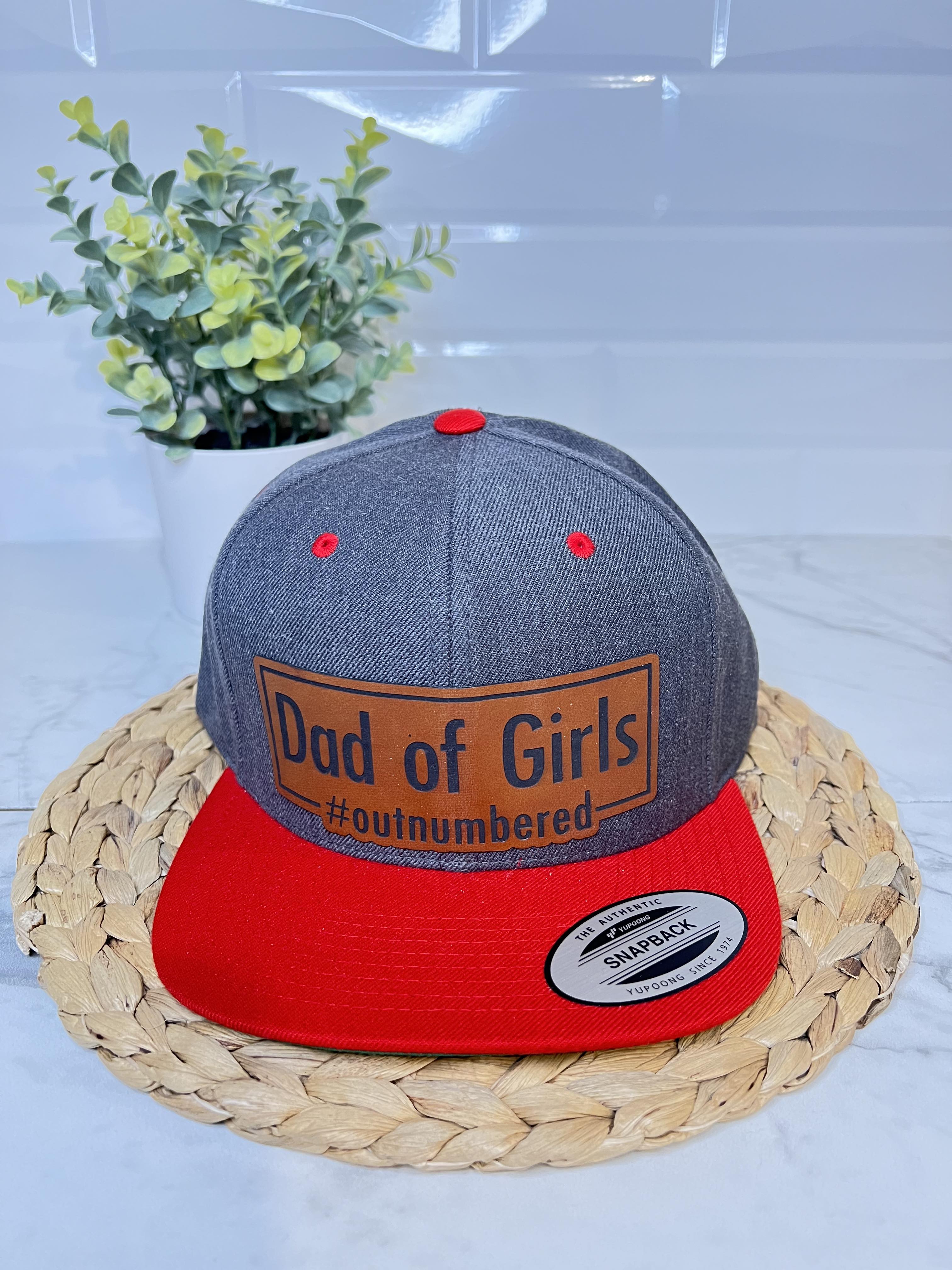 Hats - Dad of Girls Leather Patch Hat