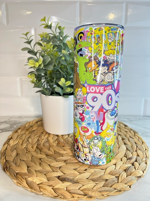 20oz Skinny Tumbler - I Love 90s