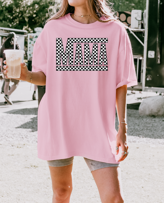 Tees- (Pre-Order) Checkered Mama