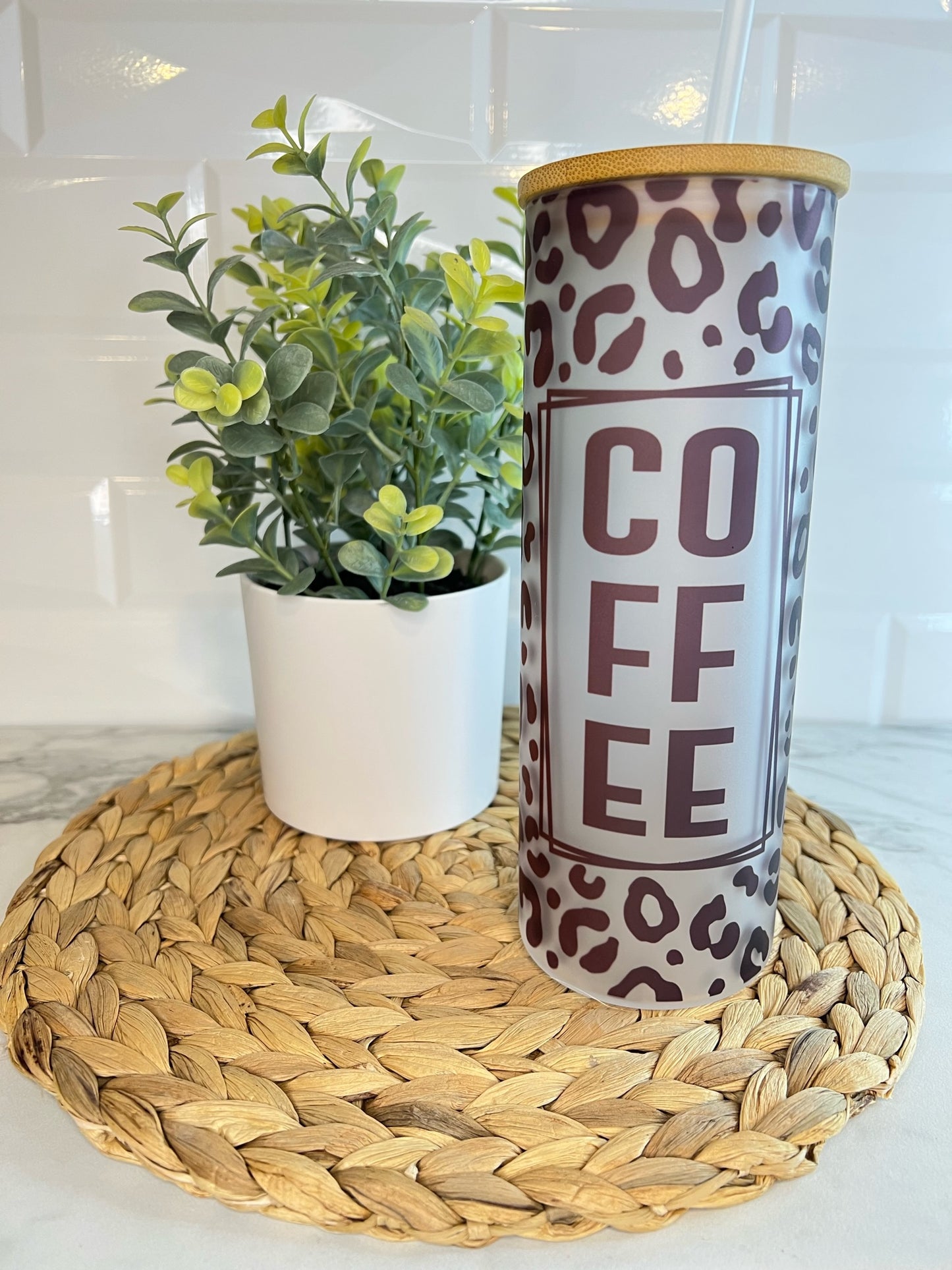 25oz Glass Tumbler - Coffee