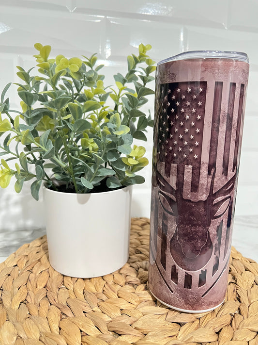 20oz Skinny Tumbler - Hunting (Grey Version)