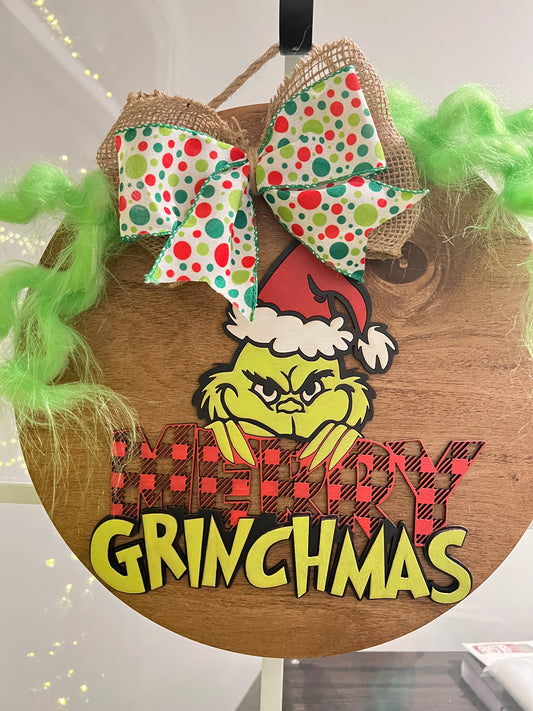 Door Hanger -Merry Grinchmas