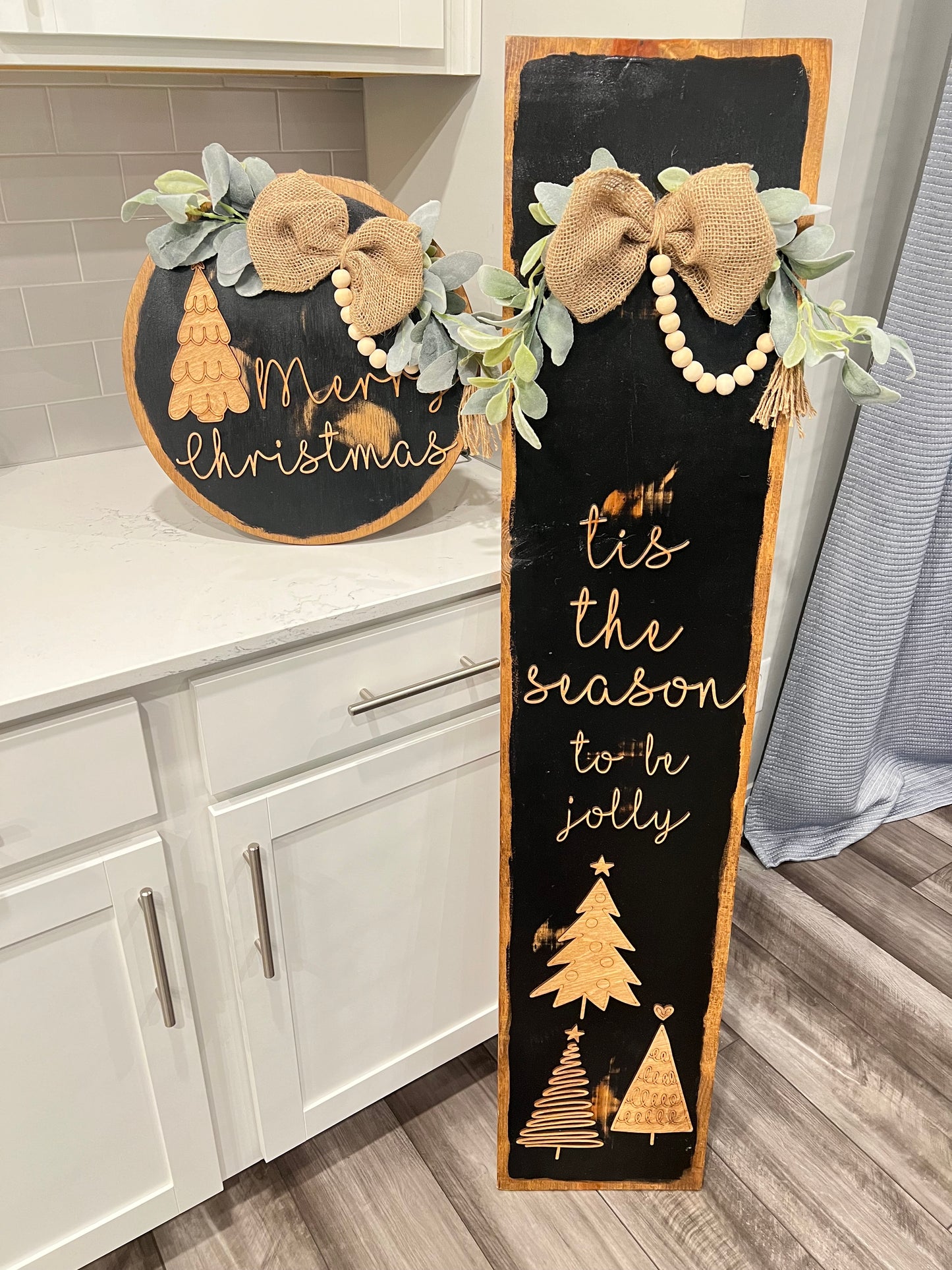 Door Hanger and Leaner Set -'Tis the Season to be Jolly