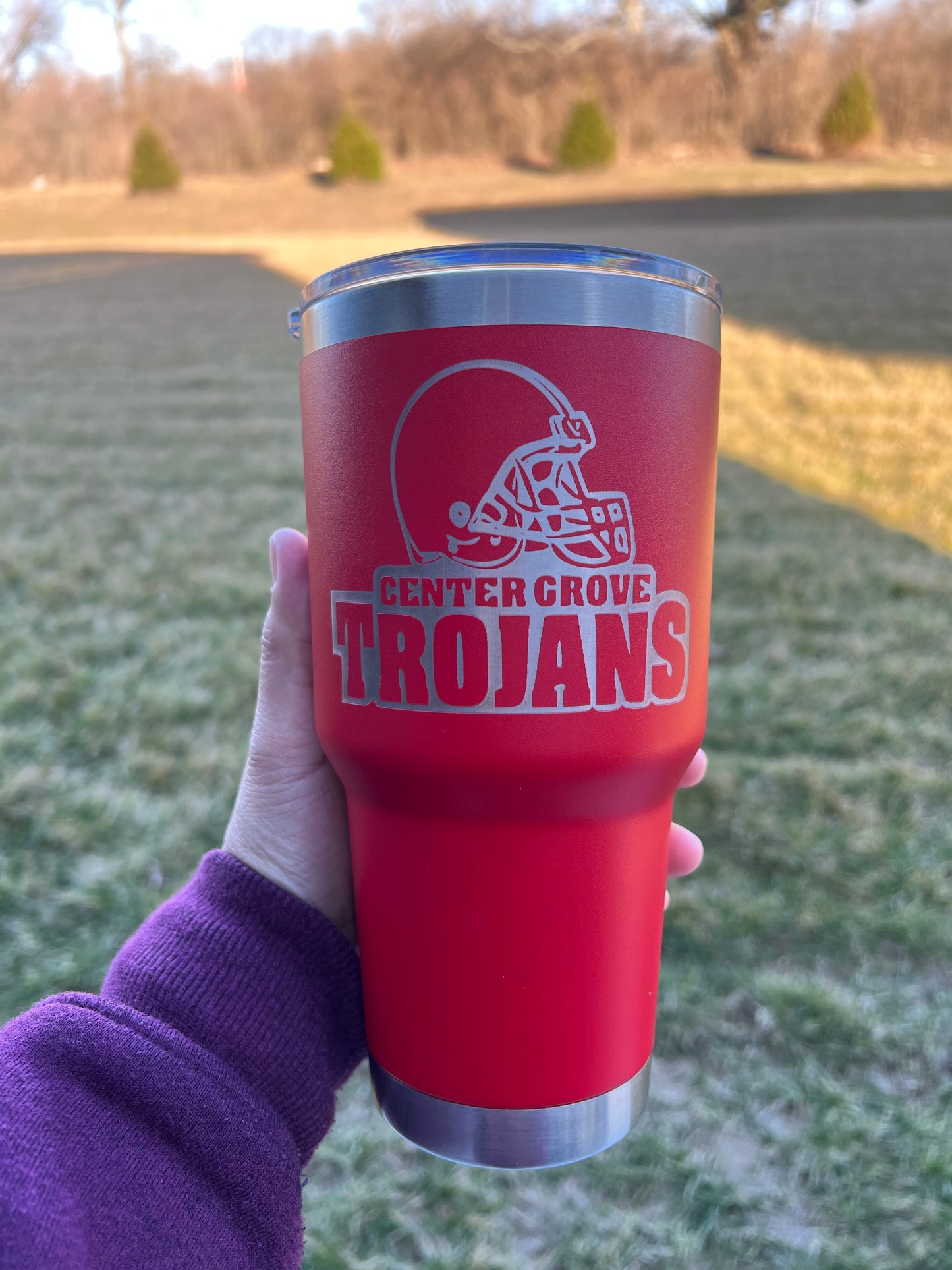 30oz Engraved Tumbler - Center Grove Trojan