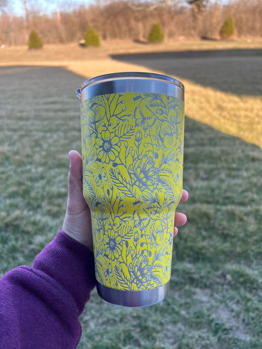 30oz Engraved Tumbler - Butterfly