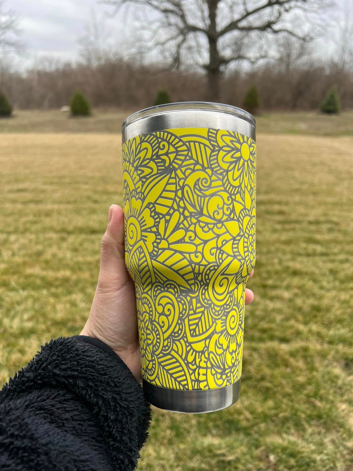 30oz Engraved Tumbler - Mandala