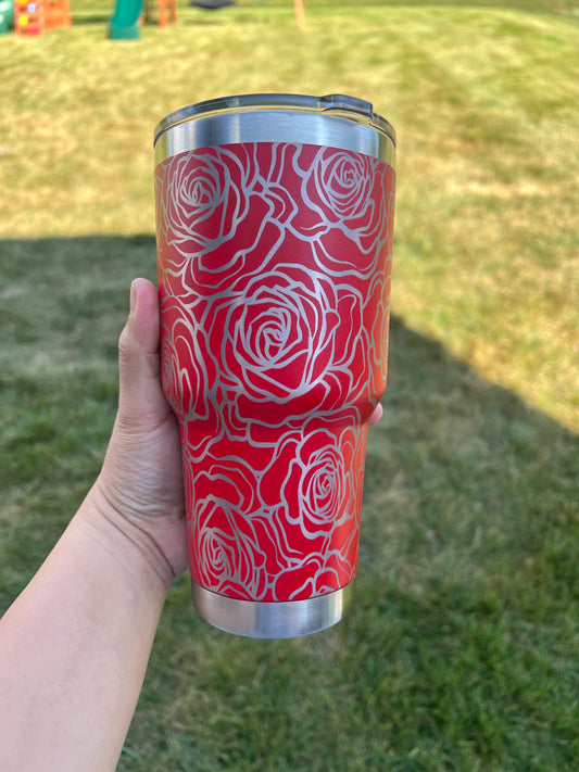 30oz Engraved Tumbler - Rose